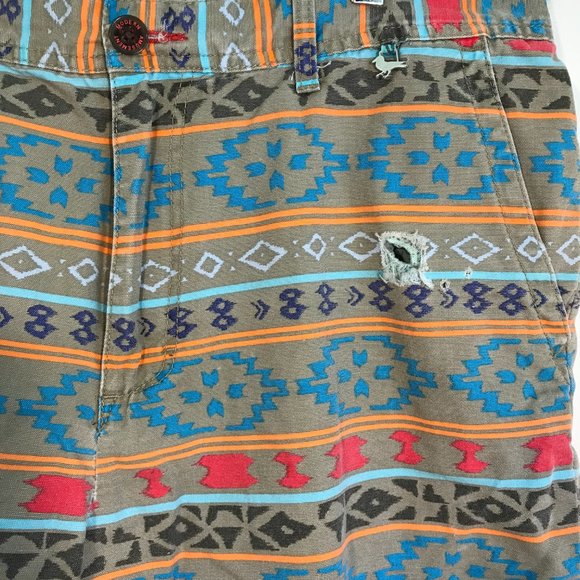 Modern Amusement Aztec / Southwestern Pattern Shorts  SZ 36 ( 38 X 10) DENIM - Picture 4 of 9
